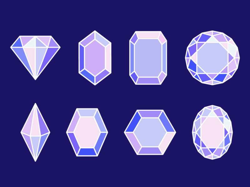算命学の気の思想とパワーストーンの関係を表す宝石イメージ