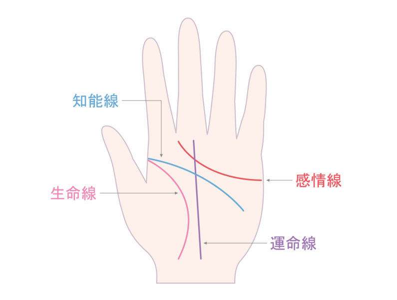 手相と算命学を通して宿命と現在の状態を照らし合わせるイメージ